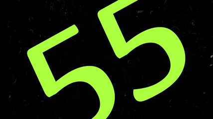 60 Second Countdown Bold Numbers