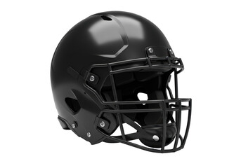 Fototapeta premium Isolated Sleek Black American Football Helmet with Facemask