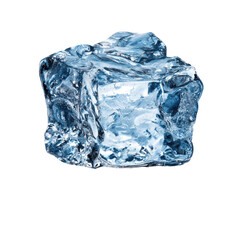 Obraz premium Ice cube isolated on transparent background cutout