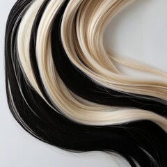 single piece clip in straight black mixed blonde piano color synthetic hair extensions