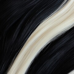 single piece clip in straight black mixed blonde piano color synthetic hair extensions