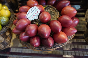 Tropical fruits growing on the island of Madeira in Portugal. Madeira, Portugal.
