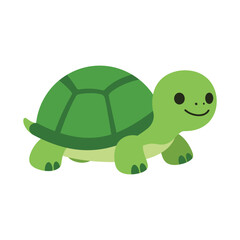 Obraz premium A charming cartoon turtle, perfect for adding a touch of whimsy to childrens books or educational materials
