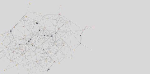 Stock photo of an abstract network graph illustrating complex connections and data relationships.