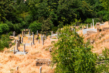 Cemetery near Shah-i-Zinda which is a necropolis in the north-eastern part of Samarkand , Samarkand, Uzbekistan