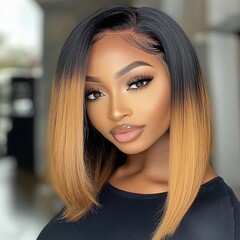 straight remy black to honey blonde black human hair weaves extensions lace bob wigs
