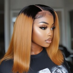 straight remy black to honey blonde black human hair weaves extensions lace bob wigs