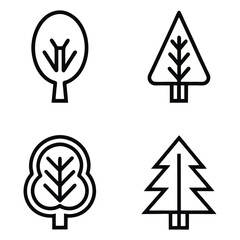 Tree Logo Templates - Minimal Nature Branding Icons
