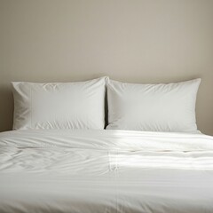 white bed with pillows