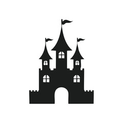 Obraz premium Black Castle Silhouette