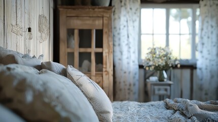 Rustic Bedroom Serenity: A Peaceful Countryside Haven