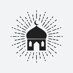 Islamic Dome Crescent Burst