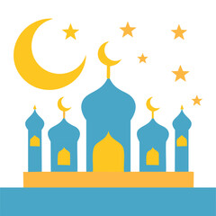 Mosque moon stars