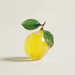 Organic Shaped Lemon Ceramic Art with Bright Colors and Translucent Texture - Creative Kitchen Decor and Lifelike Fruit Centerpiece