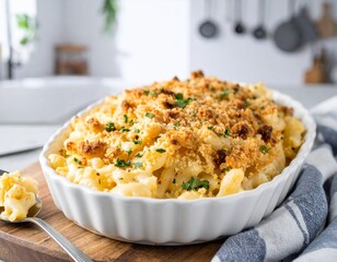 Mac and Cheese American Winter Food Close Up