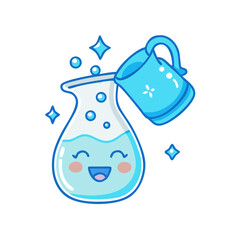 Aquarius — Happy Water Jug with Sparkling Drops

