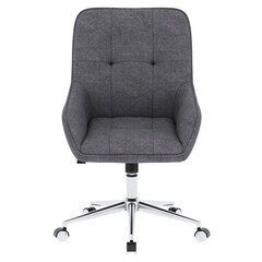 3d render gray fabric office chair with transparent background