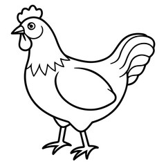 Stylized Hen Sketch