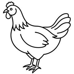 Stylized Hen Sketch