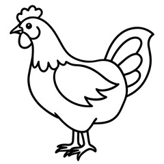 Stylized Hen Sketch