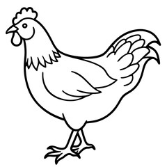 Stylized Hen Sketch