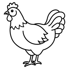 Stylized Hen Sketch