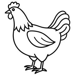 Stylized Hen Sketch