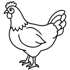 Stylized Hen Sketch