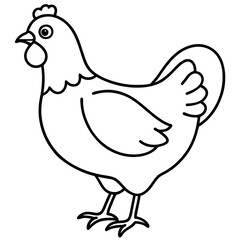 Stylized Hen Sketch