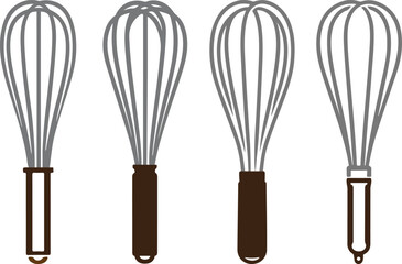 Kitchen Whisk Colorful Vector Illustration Collection