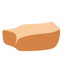 Simple vector of a beige-colored desert rock, perfect for arid scenery, game assets, infographics, and environment designs.
