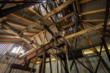 Mining equipment in the old salt plant in Drogobyth Ukraine
