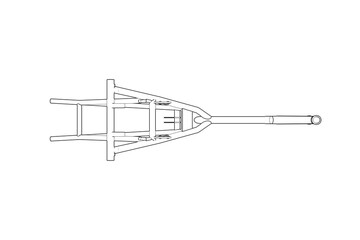 Monochrome Motocross Dirt Bike Frame Technical Drawing: Detailed Wireframe Model of a Supermoto Motorcycle Chassis. Essential Engineering Blueprint for Trail Bike Frame Design and Manufacturing.