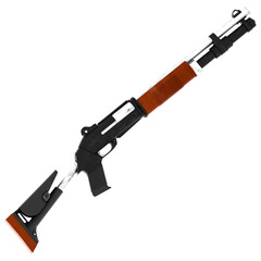 Fototapeta premium 3d render tactical shotgun military weapon with transparent background