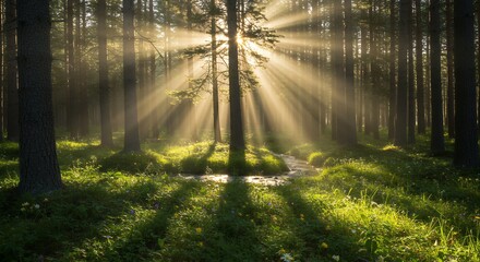 Forest Sunlight Rays