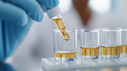 Water sample testing for heavy metals in a laboratory setting.