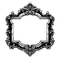 Vintage Frame's Elegance: Capturing the timeless allure of a vintage frame, with ornate carvings and a classic design, evokes a sense of nostalgia and refined taste.