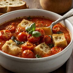 Rustic Comfort: Hearty Tomato Bread Soup

