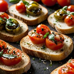 Basil Harvest: Tomato Crostini Medley

