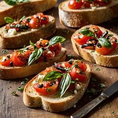 Herb Garden Toasts: Tomato Basil Bites

