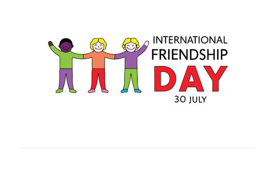 International Friendship Day: A heartwarming depiction of diverse individuals standing together, their arms interlocked.