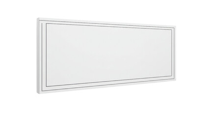 Rectangular picture frame with ornate border isolated PNG with Transparent Background