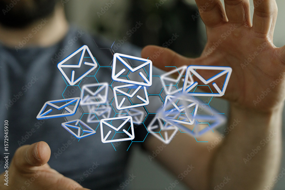 Poster effective email management strategies for inbox zero. improve productivity and reduce stress.