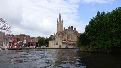 Naklejka premium church of our lady in bruges belgium