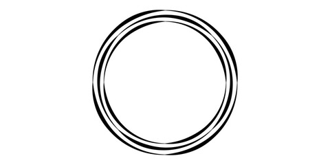 Abstract geometric design in circle shape with spiral lines. Radial rotating shape. Set of circular spiral lines forming a swirling vortex symbol.