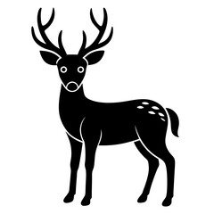 Obraz premium deer silhouette vector