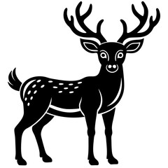 Obraz premium deer silhouette vector