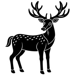 Obraz premium deer silhouette vector