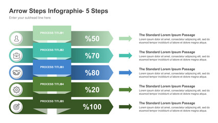 Arrow Steps Infographic - 3 Steps