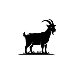 Goat silhouette vector illustration Free Vector